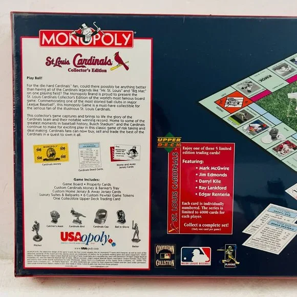 Vintage Monopoly‎ Game St Louis Cardinals Collector's Edition 2001 New Sealed